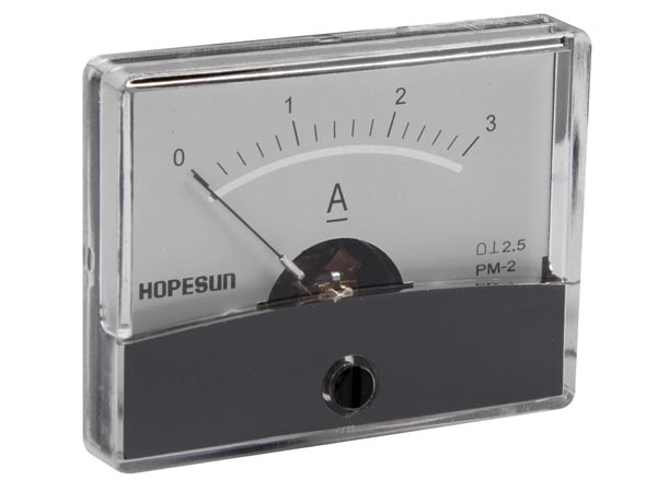 0 - 3A 20mR Panel Meter 60 x 46mm | 124-132